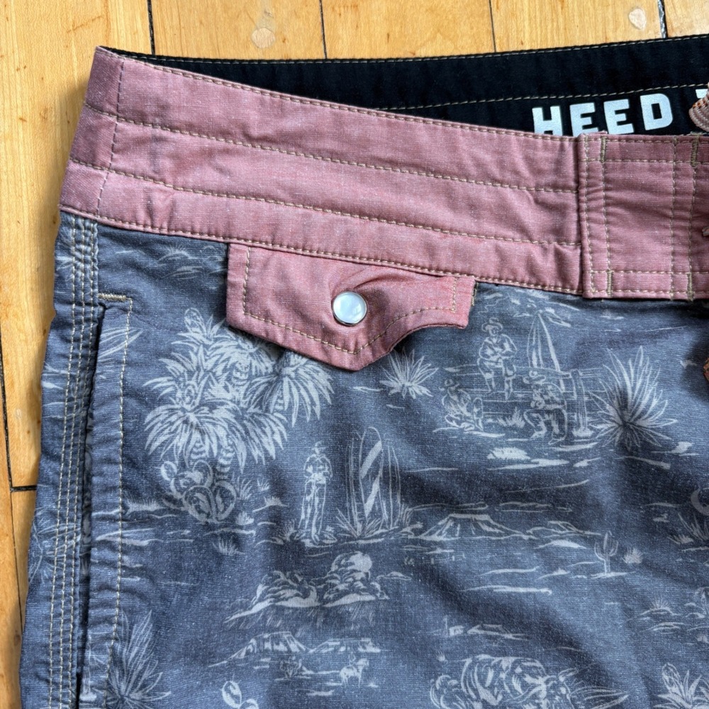 Howler Bros Vaquero Board Shorts Mens 35 Beach Swim Pearl Snap Color Block - Picture 4 of 9